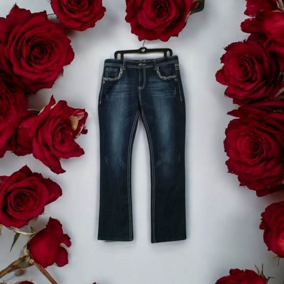 Grace in LA Denim - GRACE in LA WOMEN'S BOOTCUT BLUE JEANS SIZE‎ 13 EASY FIT VGC